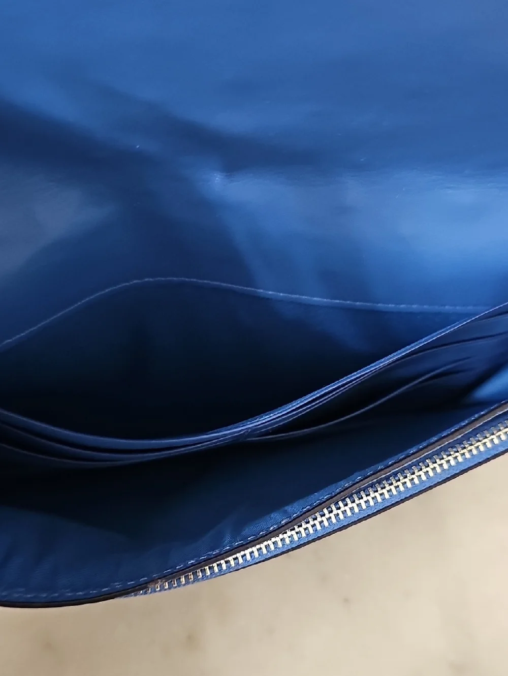 Coach Lapis Blue Ombré Rivets Fold Over Crossbody Bag - Picture 10 of 10